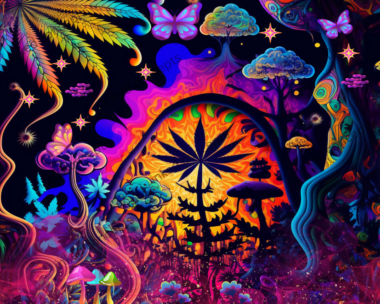 Cannabis Mystical Forrest (Glow Available)