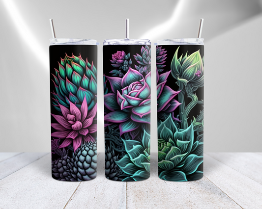 Succulent Neon Flowers (Glow Available)