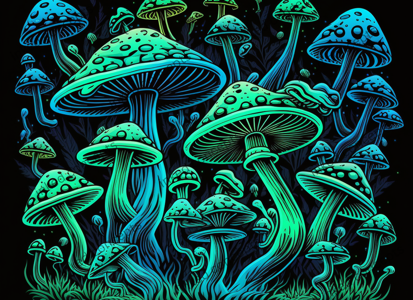 Trippy Mushrooms (Glow Available)