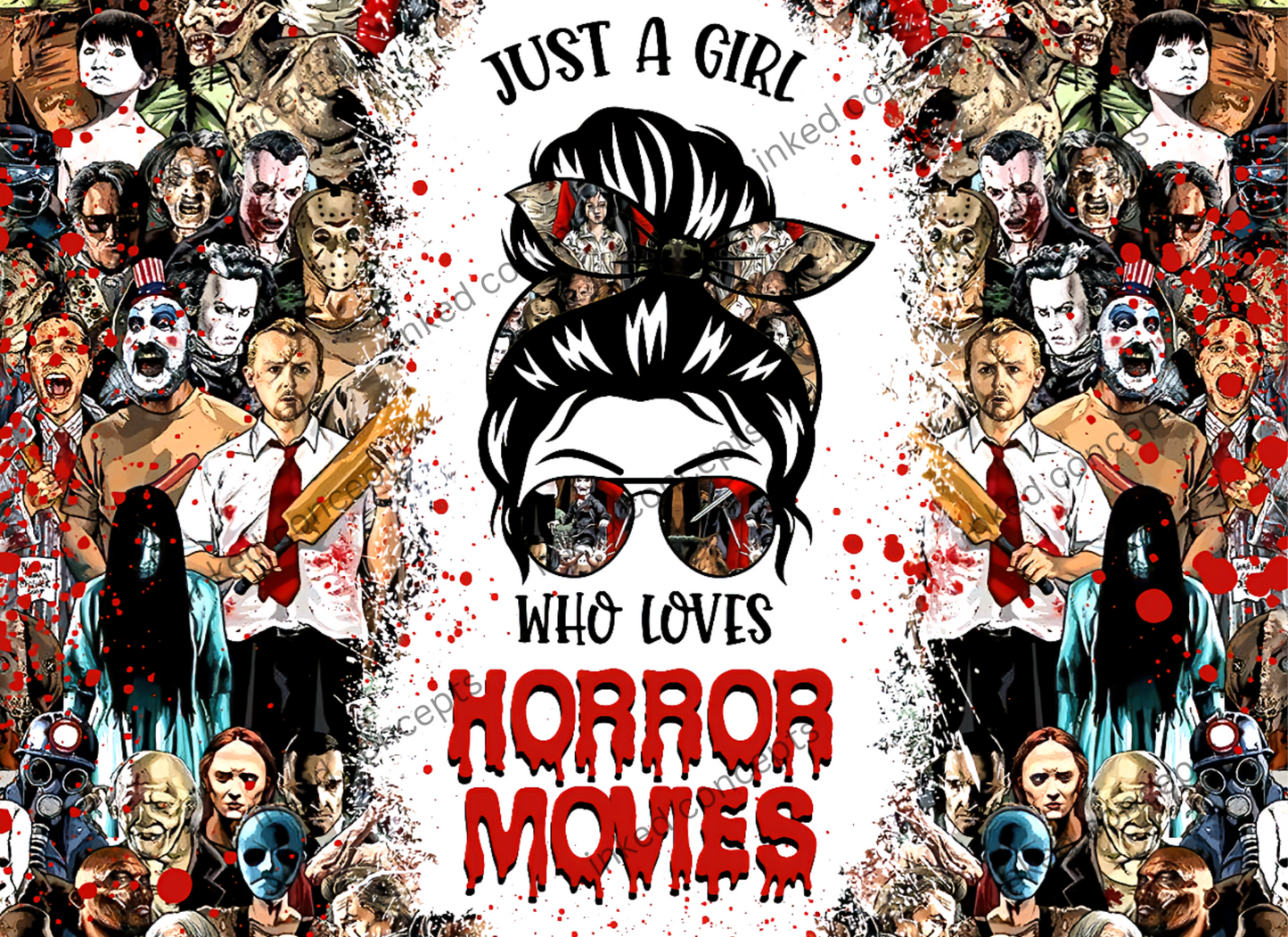 Messy Bun Just A Girl Who Loves Horror Movies